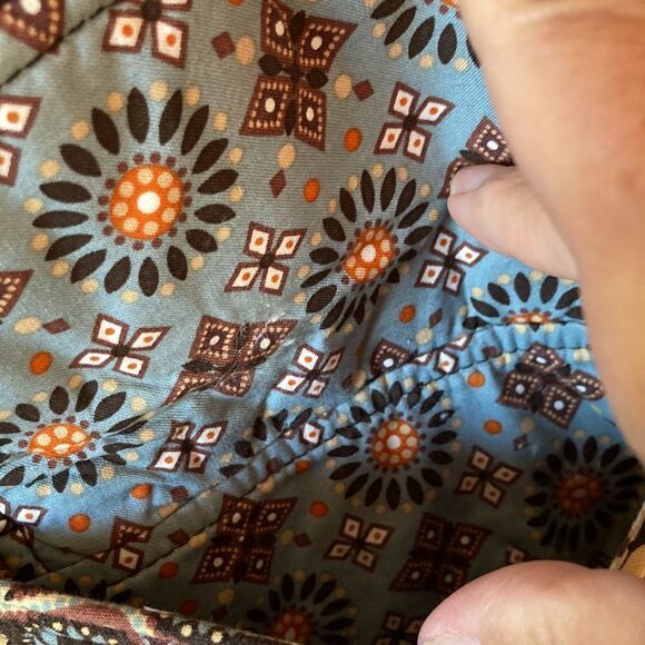 Vera Bradley Brown and Orange Crossbody Bag - Picture 7 of 15